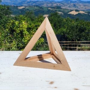 Tetraedro in legno - Solido Platonico fatto a mano