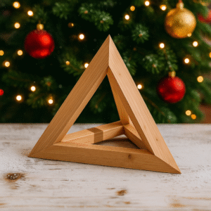 Tetraedro in legno - Solido Platonico fatto a mano