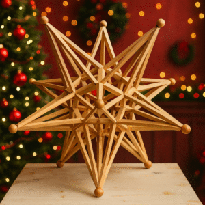 Stella Ducale di Urbino in legno - Opera artigianale ispirata al Rinascimento