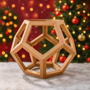 Dodecaedro in legno - Solido Platonico artigianale