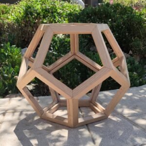 Dodecaedro in legno - Solido Platonico artigianale