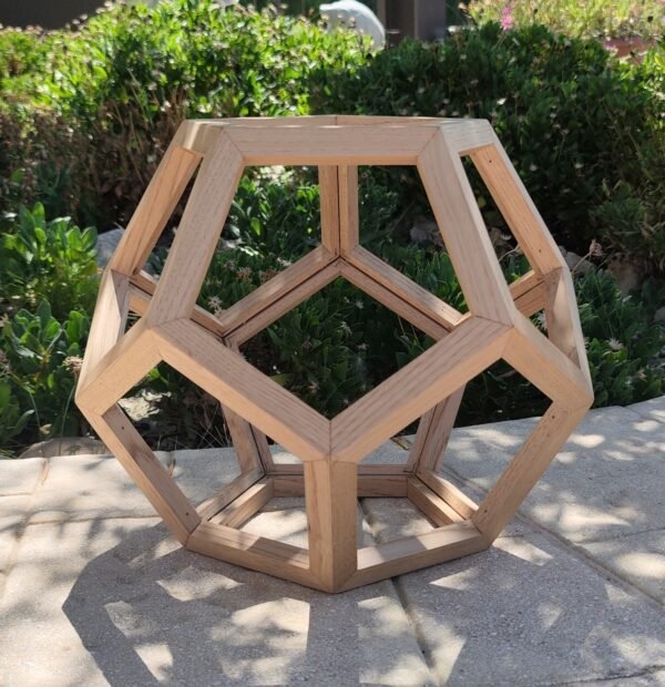 Dodecaedro in legno - Solido Platonico artigianale