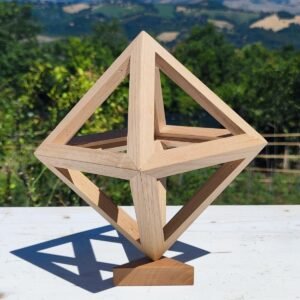 Ottaedro in legno - Solido Platonico artiginale