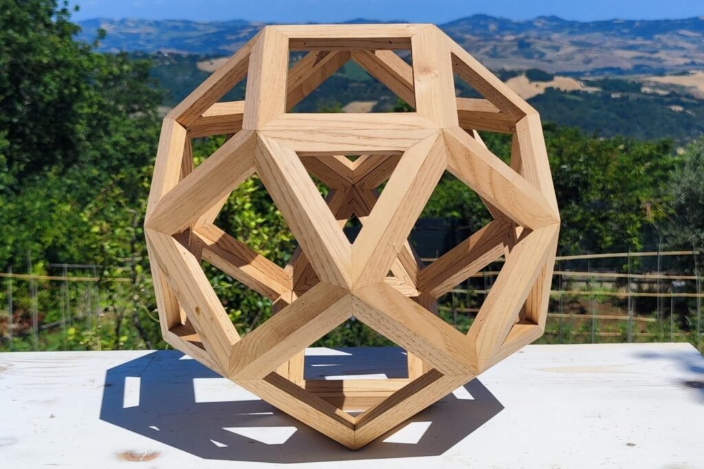 Rombo Cubottaedro in legno - Solido Archimedeo artiginale