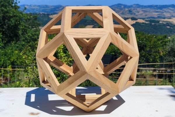 Rombo Cubottaedro in legno - Solido Archimedeo artiginale
